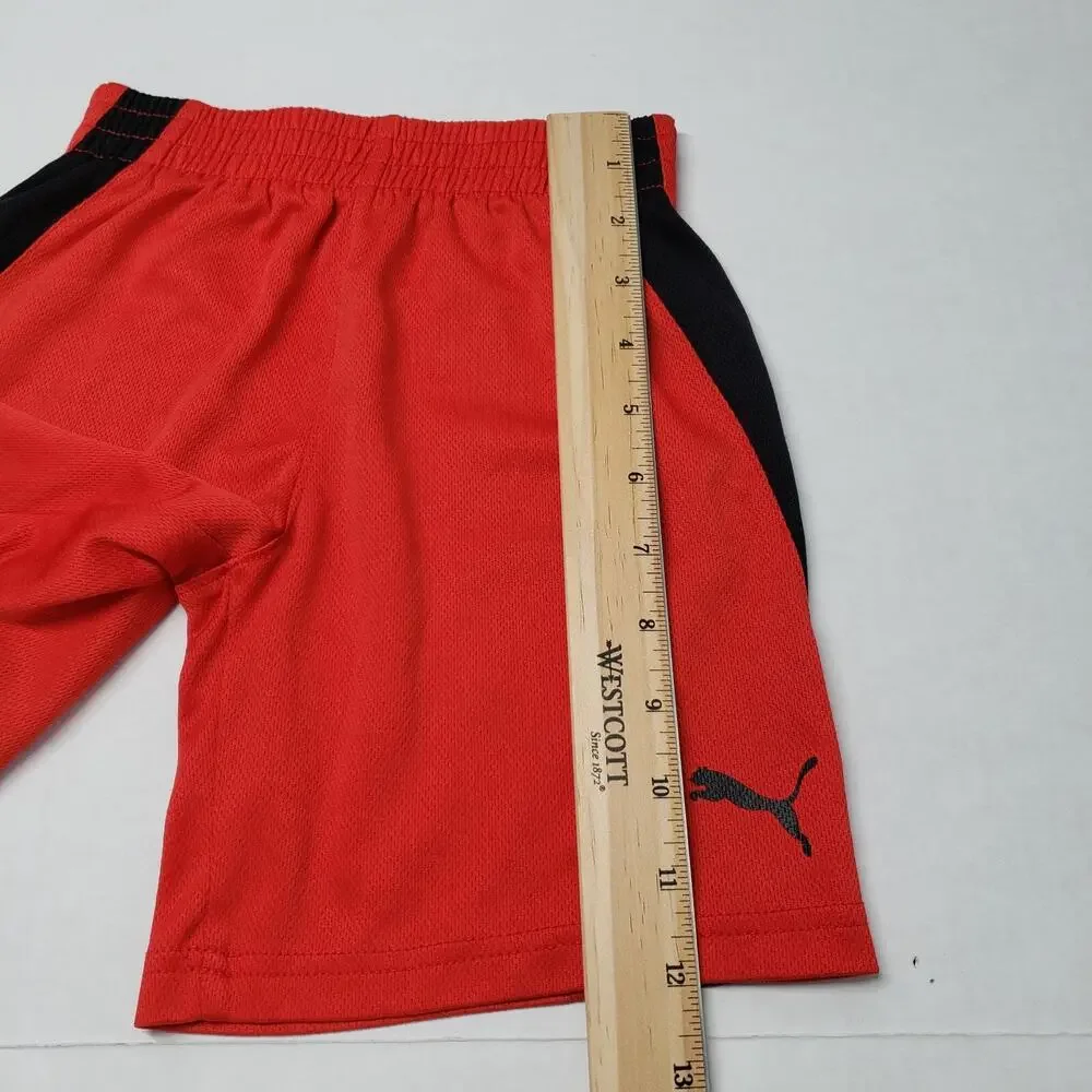 Puma 2-Piece Logo Tee & Shorts Set Boys 5 Red Outfit Casual Sportswear Athletic - Picture 11 of 16